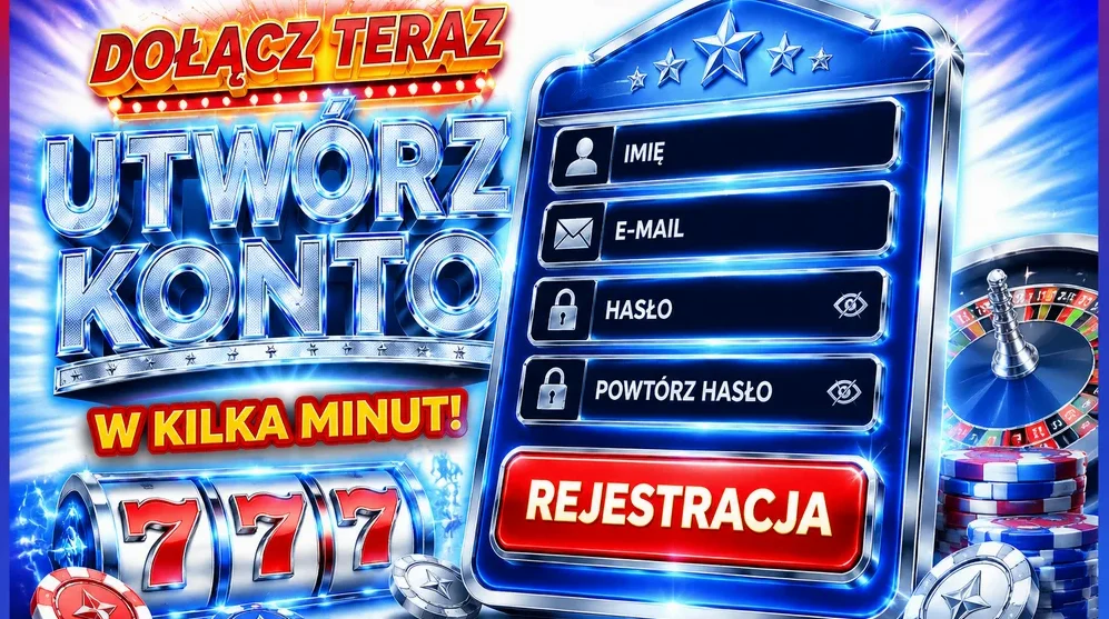 formularz rejestracyjny kasyna online na ekranie